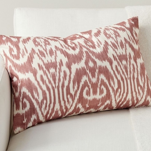 POTTERY BARN RED IKAT BOLSTER COVER ONLY 12" x 39 NWT - Picture 3 of 6
